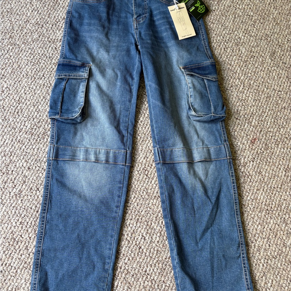 Blue Cargo Jeans - Picture 5 of 10